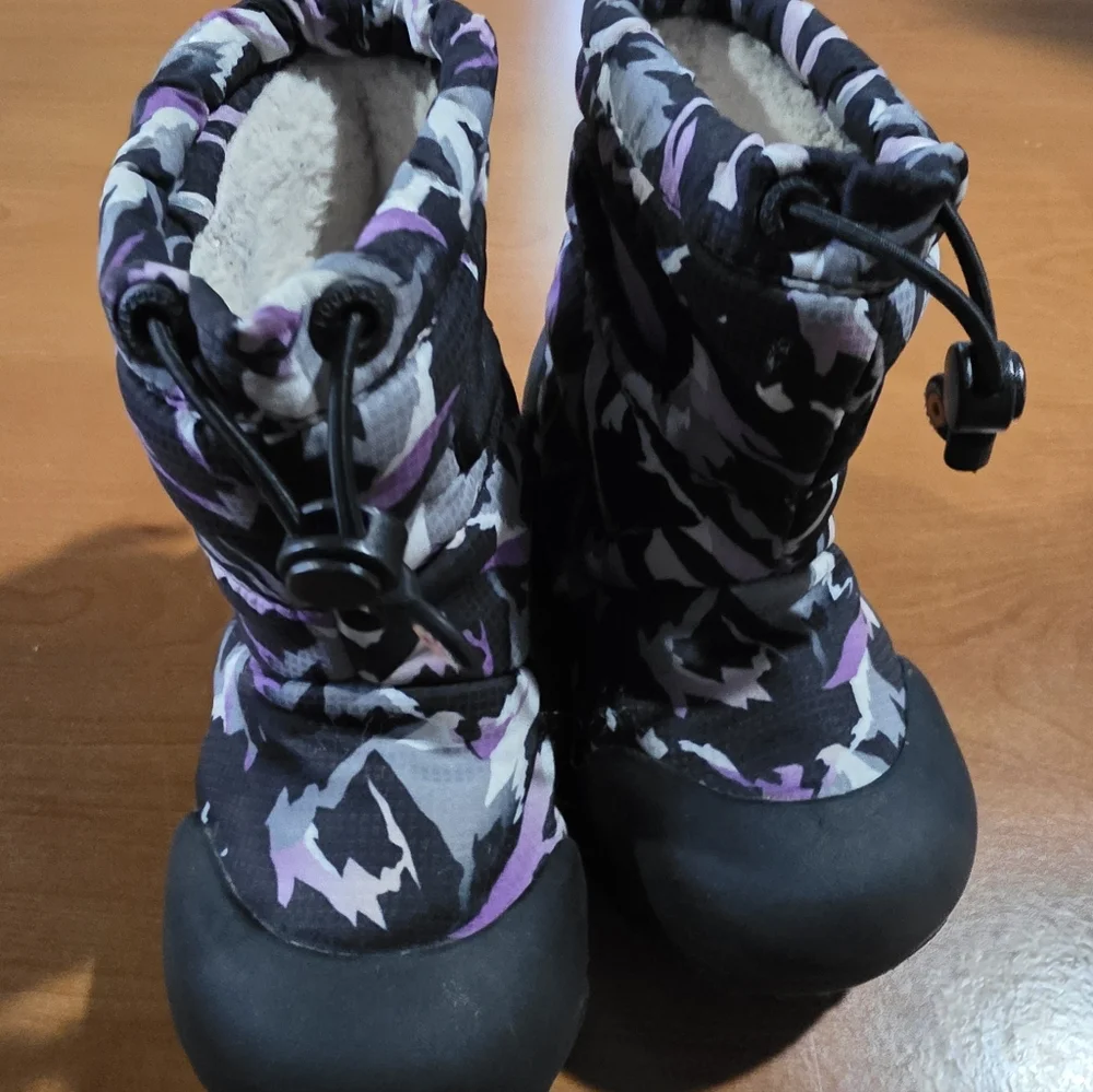 Bogs Kids Rain & Snow Boots Black Gray Purple